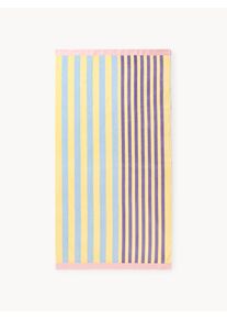 Toalla de playa a rayas Alvaro Colorido Algodón An 90 x L 170 cm | Westwing Collection
