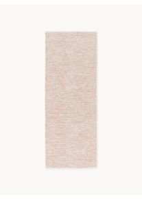 Ručne tkaný exteriérový behúň s vintage diamantovým vzorom Rika Terakota, Biela Umelé vlákno Š 80 x D 200 cm | Westwing Collection