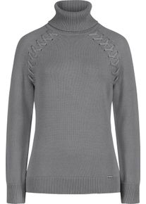 Dames Pullover met rolkraag en raglanmouwen steengrijs/gemêleerd Maat 38