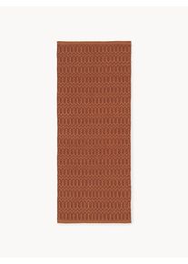 Ručne tkaný exteriérový behúň Rune Terakota Umelé vlákno Š 80 x D 200 cm | Westwing Collection