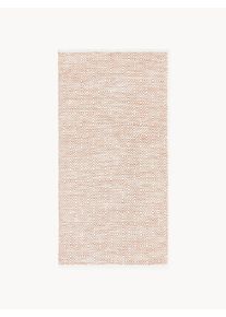 Ručne tkaný exteriérový koberec s vintage vzorom Rika Terakota, Biela Umelé vlákno Š 80 x D 150 cm (veľkosť XS) | Westwing Collection