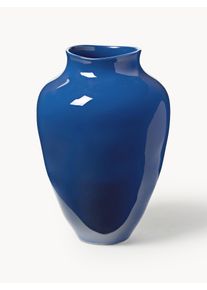 Ręcznie wykonany wazon Latona, W 30 cm Niebieski Ceramika Ø 21 x W 30 cm | Westwing Collection