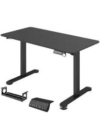Vinsetto Höhenverstellbarer Schreibtisch 140 x 70cm Elektrisch Computertisch mit Haken , Schwarz , Kunststoff , 70x116x140 cm , Arbeitszimmer, Schreibtische, Bürotische