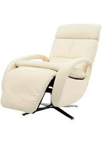 MCW Relaxsessel Cremeweiß , Weiß , Leder , 70x109x147 cm , Wohnzimmer, Sessel, Polstersessel