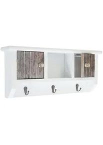 MCW Schlüsselbrett Braun, Weiß , Holz , 40x19x8 cm , Garderobe, Schlüsselboards & -kästen