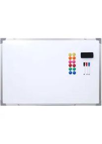 MCW Whiteboard Weiß , Metall , 90x60x2 cm , Dekoration, Magnettafeln & Pinnwände