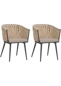 MCW Gartenstuhl Creme , Textil , 61x82x57 cm , Gartenmöbel, Gartenstühle, Gartenstühle