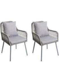 MCW Gartenstuhl Grau , Textil , 54x81x62 cm , Gartenmöbel, Gartenstühle, Gartenstühle