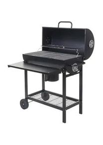MCW Grillwagen MIT Deckel UND Ablage Schwarz , Metall , 93x103x70 cm , Grills, Holzkohlegriller