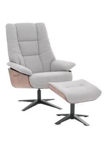 MCW Relaxsessl + Hocker Grau , Textil , 81x125x106 cm , Wohnzimmer, Sessel, Polstersessel