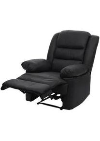 MCW Relaxsessel Schwarz , Leder , 87x101x150 cm , Wohnzimmer, Sessel, Polstersessel