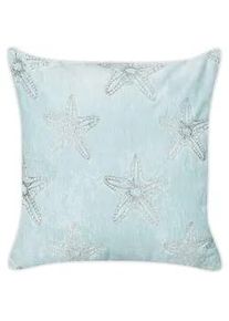 Beliani Dekokissen Blau 45/45 cm Ceramium , Blau, Weiß , Textil , Quadratisch , 45x10x45 cm , Wohntextilien, Kissen, Dekokissen