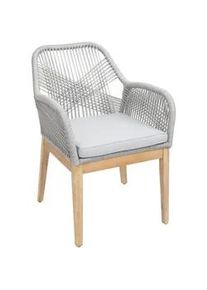 MCW Gartenstuhl H56B Hellgrau, Hellgrau , Holz , 58x85x59 cm , Gartenmöbel, Gartenstühle, Gartenstühle