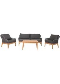 MCW Gartengarnitur H56B Dunkelgrau , Holz , Loungemöbel, Loungemöbel-Sets