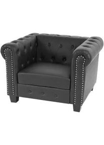MCW Relaxsessel Eckige FÜßE Schwarz , Textil , 109x74x90 cm , Wohnzimmer, Sessel, Polstersessel