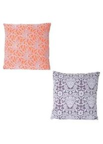 MCW Deko-Kissen Barock + Blumen Multicolor 2er-Set , Textil , 40x40x12 cm , Wohntextilien, Kissen, Dekokissen