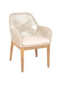 MCW Gartenstuhl H56B Beige , Holz , 58x85x59 cm , Gartenmöbel, Gartenstühle, Gartenstühle