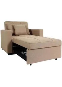 MCW Schlafsessel taupe , Textil , 101x90x197 cm , Wohnzimmer, Sofas & Couches, Schlafsofas, Schlafsessel