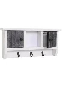 MCW Schlüsselbrett Weiß, Grau , Holz , 40x19x8 cm , Garderobe, Schlüsselboards & -kästen