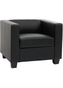 MCW Sessel Loungesessel Schwarz , Textil , 86x70x75 cm , Wohnzimmer, Sessel, Polstersessel