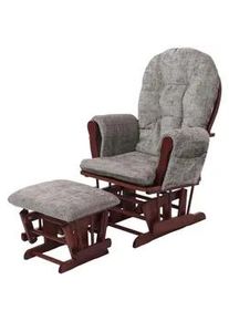 MCW Relaxsessel Hellgrau, Braun , Textil , 75x100x71 cm , Wohnzimmer, Sessel, Relaxsessel