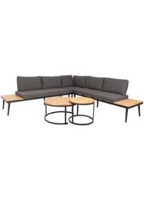 MCW Garten-Garnitur H54C Braun, Dunkelgrau , Holz , Loungemöbel, Loungemöbel-Sets