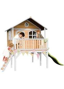 AXI Ambia Garden Spielhaus , Braun, Grün, Weiß , Holz, Kunststoff , 380x274x212 cm , EN 71, CE, FSC 100% , Freizeit & Co, Gartenspielzeug, Spielhäuser