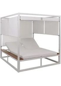 MCW Lounge-Gartenliege M63B Weiß, Cremeweiß , Weiß, Weiß , Metall , 200x200x200 cm , Gartenmöbel, Gartenliegen