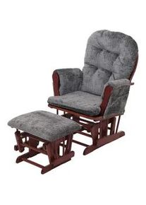 MCW Relaxsessel Grau, Braun , Textil , 75x100x71 cm , Wohnzimmer, Sessel, Relaxsessel
