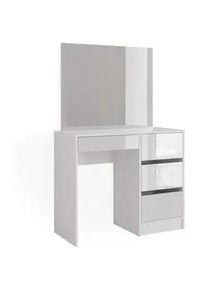 VICCO Schminktisch Sherry Weiß 90 cm , Weiß, Weiß , Holzwerkstoff , 4 Fächer , 4 Schubladen , Rechteckig,Rechteckig , 90x75x40 cm , Schlafzimmer, Schminktische