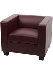 MCW Sessel Loungesessel Rotbraun , Textil , 86x70x75 cm , Wohnzimmer, Sessel, Polstersessel