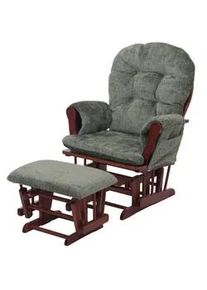 MCW Relaxsessel Grün, Braun , Textil , 75x100x71 cm , Wohnzimmer, Sessel, Relaxsessel
