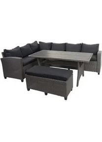 MCW Poly Garnitur Grau , Kunststoff , Loungemöbel, Loungemöbel-Sets