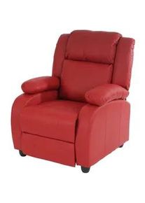 MCW Relaxsessel Rot , Textil , 84x102x93 cm , Wohnzimmer, Sessel, Polstersessel