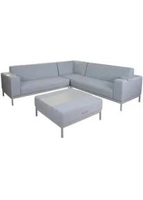 MCW Alu-Garten-Garnitur Hellblau , Textil , Loungemöbel, Loungemöbel-Sets