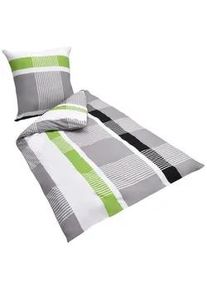 Beautissu Bettwäsche Dana 135/200 cm + Kissenbezug 80/80 cm Gestreift Renforcé , Multicolor , Textil , 135x200 cm , Schlaftextilien, Bettwäsche, Bettwäsche
