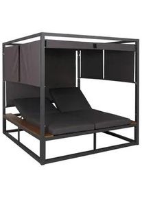 MCW Lounge-Gartenliege M63B Anthrazit, Dunkelgrau , Metall , 200x200x200 cm , Gartenmöbel, Gartenliegen