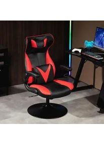 Vinsetto Gaming Stuhl mit Wippenfunktion, ergonomischer Computerstuhl, höhenverstellbar , Rot , Kunststoff , 71x112x67 cm , Kinder- & Jugendzimmer, Jugendmöbel, Gamingstühle