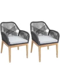 MCW Gartenstuhl H56B Grau, Hellgrau , Holz , 58x85x59 cm , Gartenmöbel, Gartenstühle, Gartenstühle