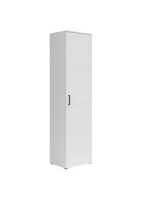 Carryhome Mehrzweckschrank , Weiß , Kunststoff , 4 Einlegeböden + 1 Konstuktionsboden Fächer , 50x195x40 cm , FSC MIX , stehend , Waschküche,