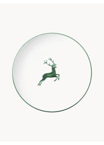 Gmundner Keramik Plato llano Green Deer Blanco Cerámica Ø 25 cm