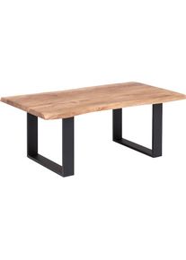Home Affaire , Couchtisch »Manhattan« Akazie vollmassiv lackiert , natur + schwarz + natur