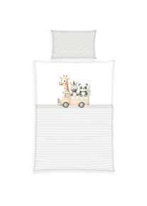 Baby Best , Babybettwäsche »babybest Adventure Buddies« 2 Stk. tlg. , bunt , Obermaterial: 100% Baumwolle , B/L: 100 cm x 135 cm