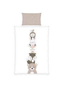Baby Best , Babybettwäsche »babybest Woodland Crew« 1 Stk. tlg. mit Wendefunktion , bunt , Obermaterial: 100% Baumwolle , B/L: 100 cm x 135 cm