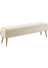 Home Affaire , Bettbank »Armandine mit Stauraum« wahlweise in den Breiten 140cm oder 180cm erhältlich , beige + beige