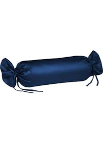 Fleuresse , Nackenrollenbezug »Colours« Mako Satin, glänzend, glatt, Premium Qualität , nachtblau , Obermaterial: 100% Baumwolle , B/L: 15 cm x 40 cm
