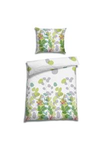 Florella , Bettwäsche »Aluna, Soft-Seersucker, 100 % Baumwolle« 2 Stk. tlg. , grün , Obermaterial: 100% Baumwolle , B/L: 140 cm x 220 cm