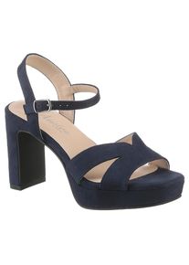 Aniston SHOES , High-Heel-Sandalette , Sommerschuh, Abendsandale, Plateau - NEUE KOLLEKTION , dunkelblau , 39 , 39 , Sommerliche Sandalette aus der...