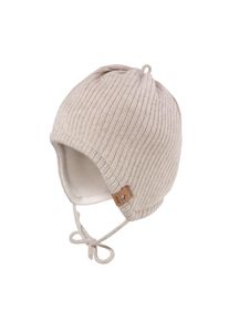 MaxiMo, Herren, Strickm&uuml;tze w&auml;rmend, zum Binden, unifarben, beigemeliert, beigemeliert, Aus hautfreundlicher Baumwolle von MaxiMo