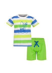 Blue Seven , Jungen , T-Shirt & Shorts in leuchtenden Farben und mit coolem Frontmotiv , WEISS ORIG , 98 , 98 , Praktisches Set von Blue Seven